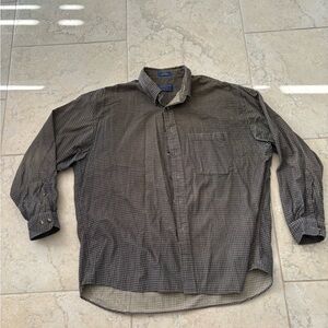 Pendleton Men's Black and Gray Checkered Shirt